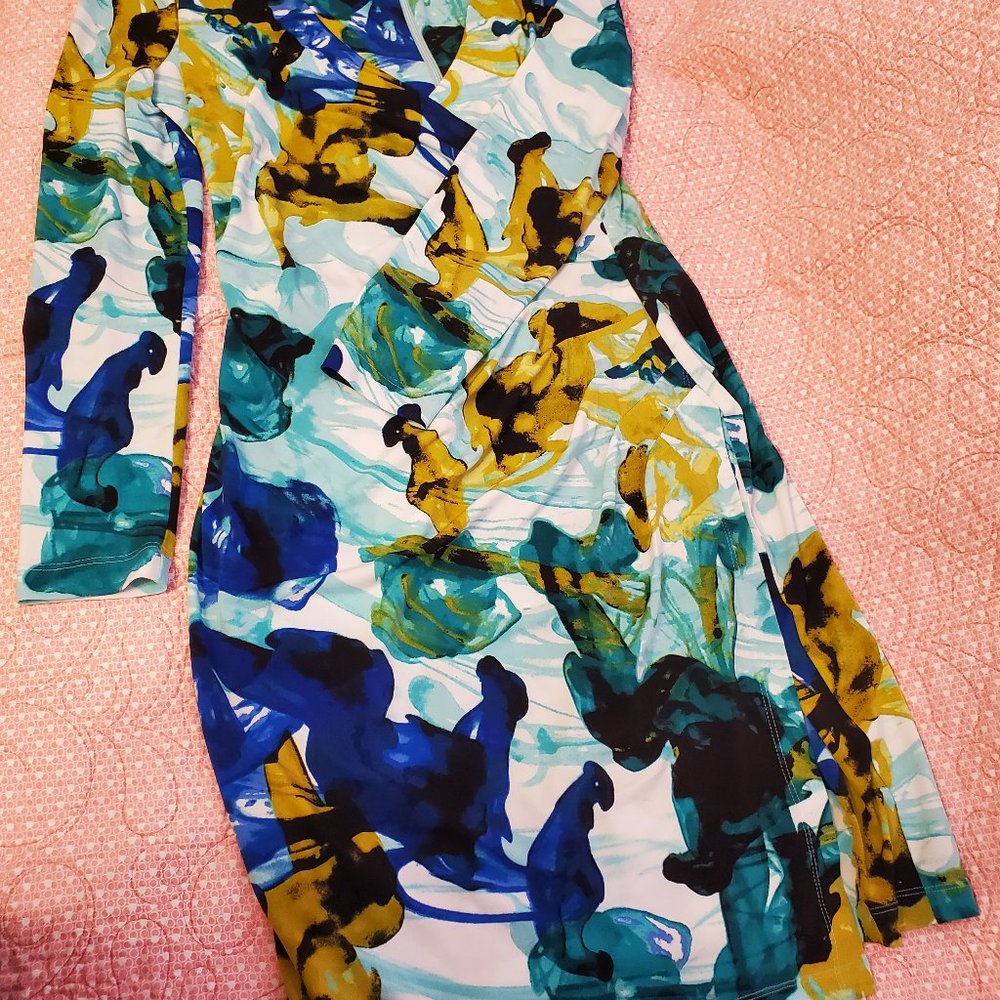 Blue multicolored dress